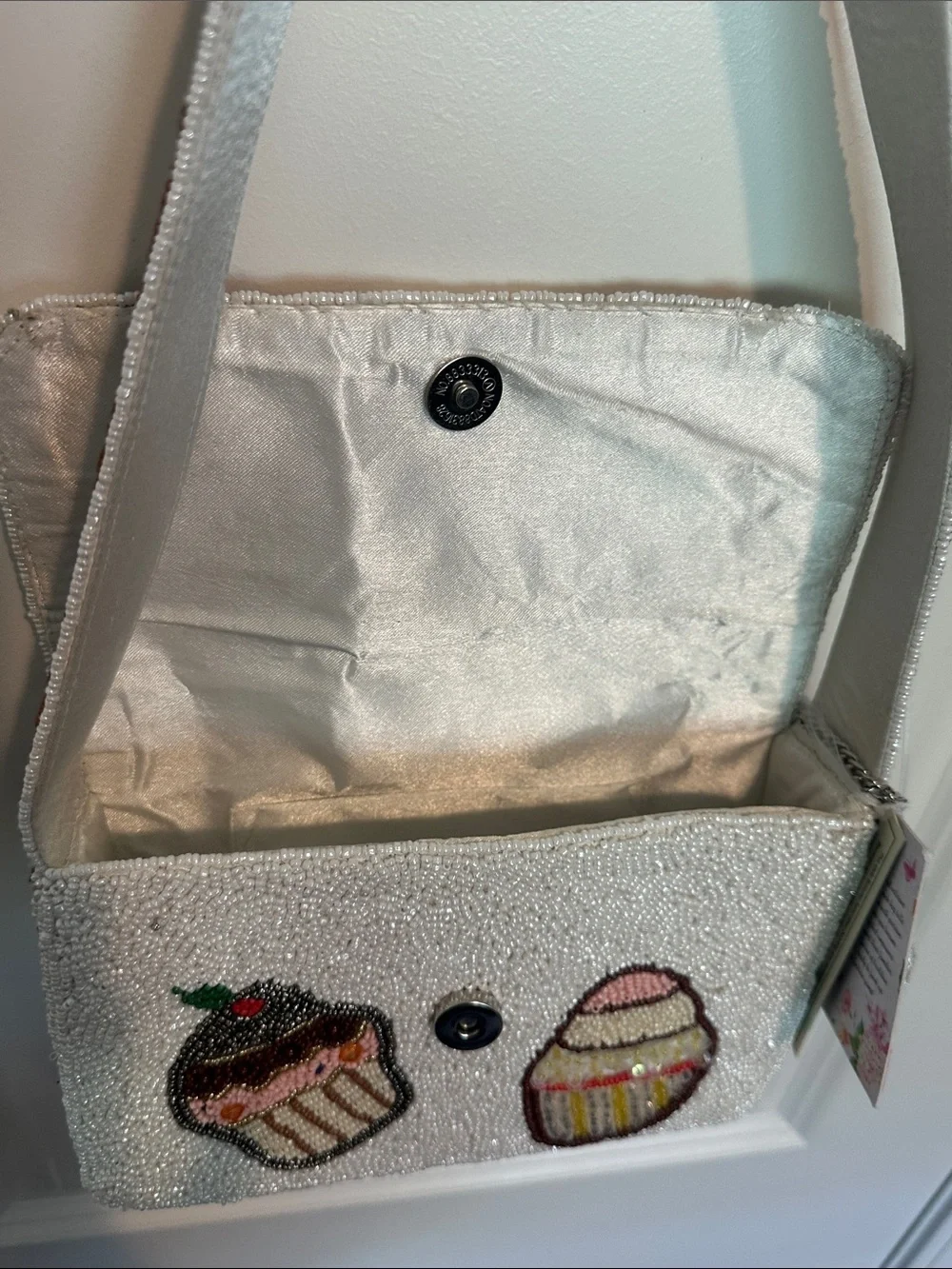 New Viral Made in India Beaded Cupcake Bag with Cupcake Charm